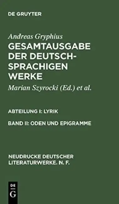 Cover of Oden und Epigramme