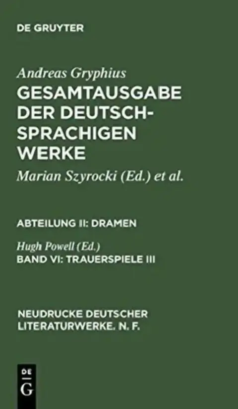 Cover of Trauerspiele III