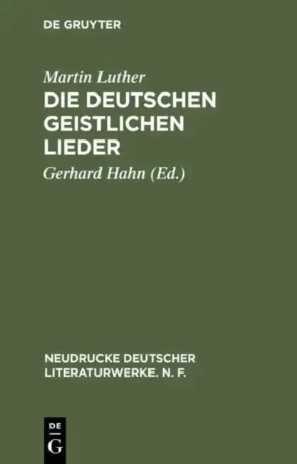 Cover of Die Deutschen Geistlichen Lieder