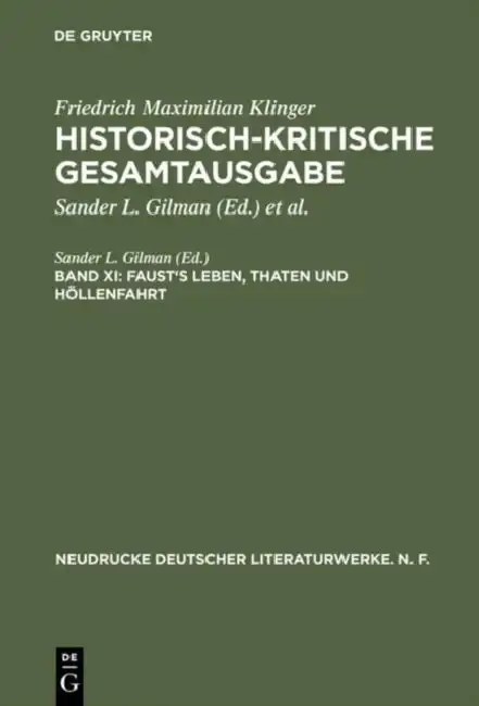 Cover of Historisch-Kritische Gesamtausgabe, Band XI, Faust's Leben, Thaten Und Höllenfahrt