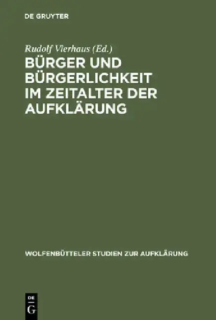 Cover of Bürger Und Bürgerlichkeit Im Zeitalter Der Aufklärung