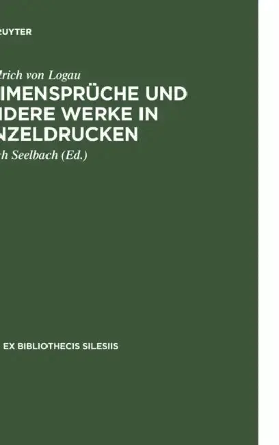 Cover of Reimensprche Und Andere Werke in Einzeldrucken