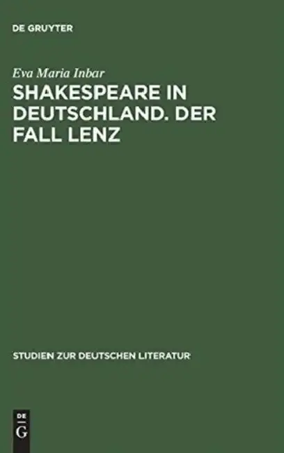 Cover of Shakespeare in Deutschland. Der Fall Lenz