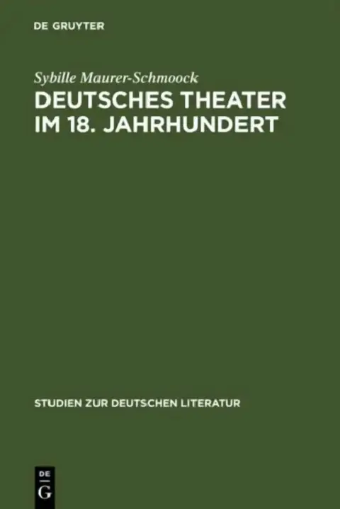 Cover of Deutsches Theater im 18. Jahrhundert