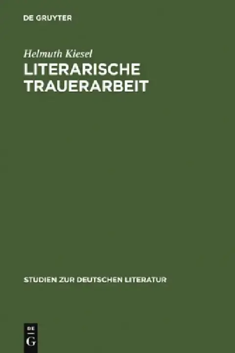Cover of Literarische Trauerarbeit