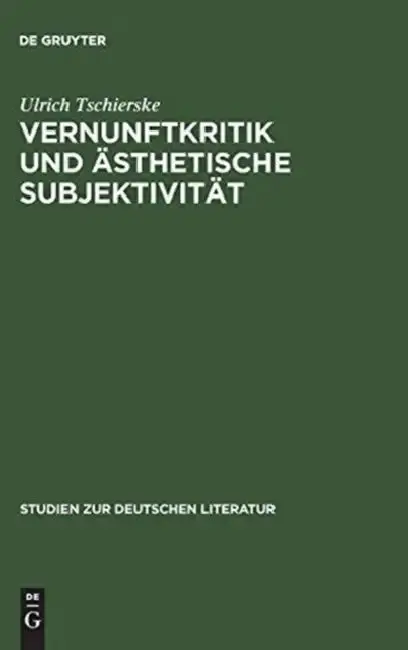 Cover of Vernunftkritik Und Ästhetische Subjektivität