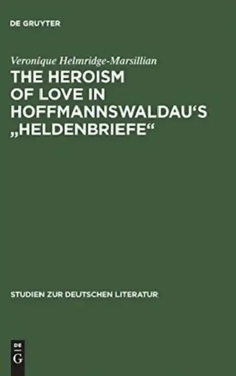Cover of The Heroism of Love in Hoffmannswaldau's Heldenbriefe