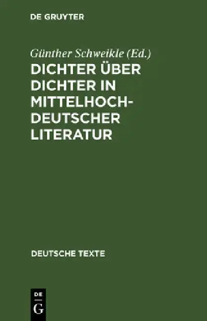 Cover of Dichter Über Dichter in Mittelhochdeutscher Literatur
