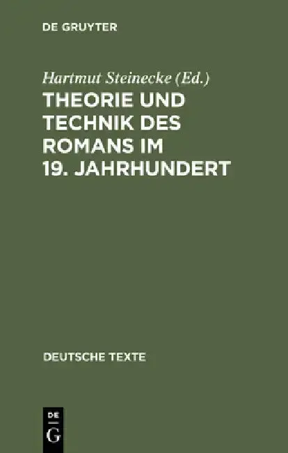 Cover of Theorie und Technik des Romans im 19. Jahrhundert