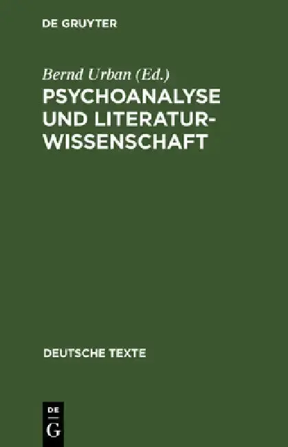 Cover of Psychoanalyse und Literaturwissenschaft