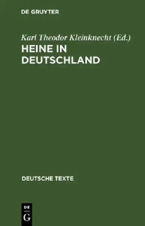 Cover of Heine in Deutschland