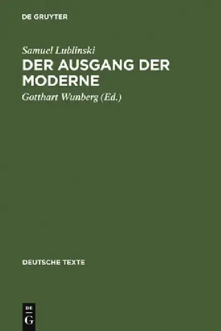 Cover of Der Ausgang der Moderne