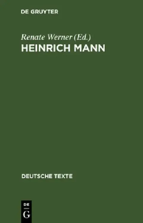 Cover of Heinrich Mann