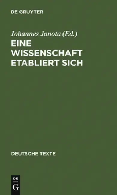 Cover of Eine Wissenschaft etabliert sich