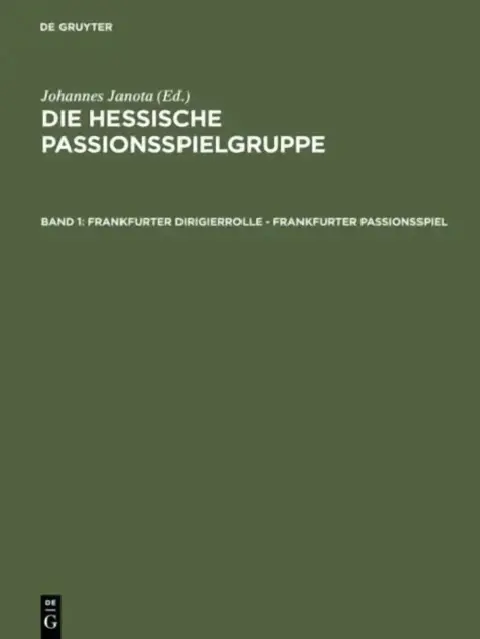Cover of Frankfurter Dirigierrolle - Frankfurter Passionsspiel
