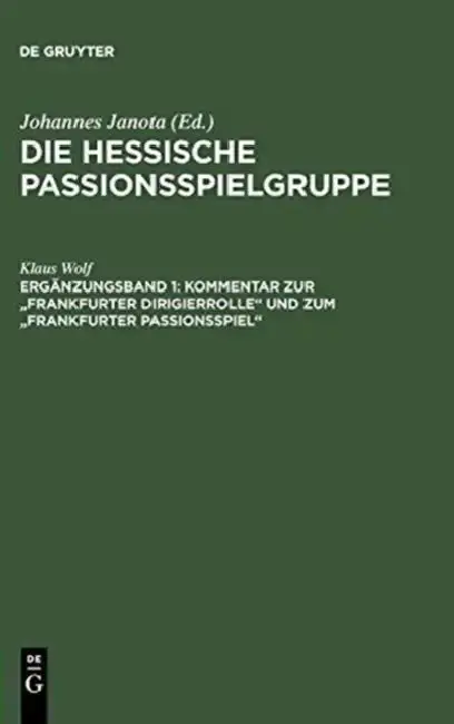Cover of Kommentar zur "Frankfurter Dirigierrolle" und zum "Frankfurter Passionsspiel"