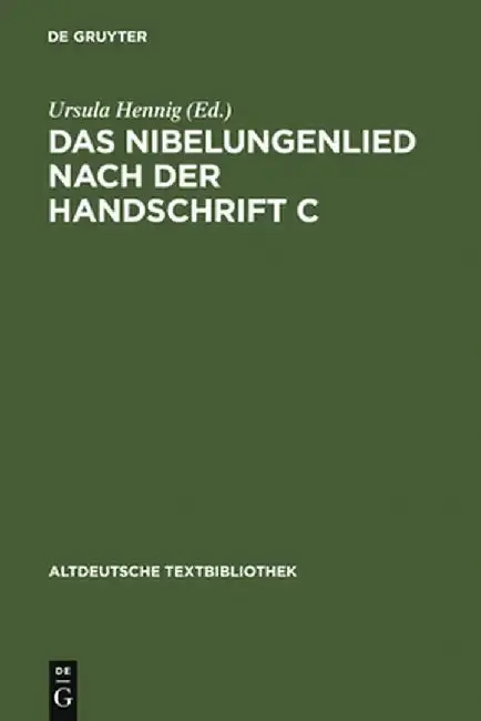 Cover of Das Nibelungenlied Nach Der Handschrift C