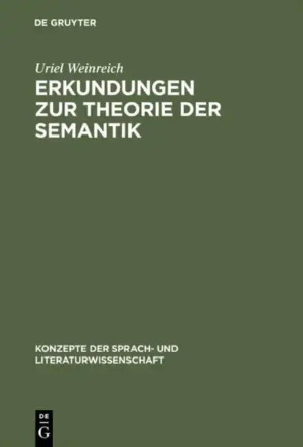 Cover of Erkundungen Zur Theorie Der Semantik
