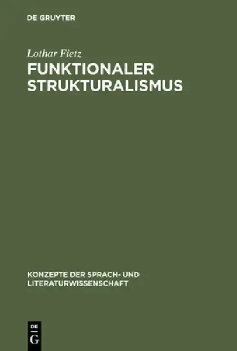 Cover of Funktionaler Strukturalismus
