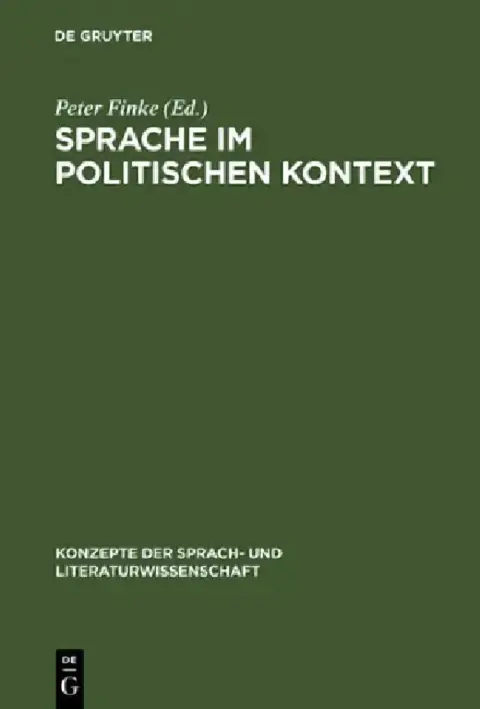 Cover of Sprache im politischen Kontext