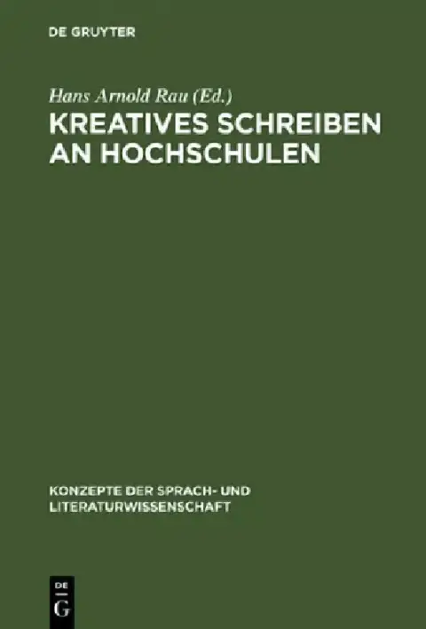 Cover of Kreatives Schreiben an Hochschulen
