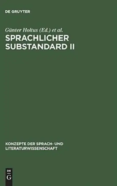 Cover of Sprachlicher Substandard II