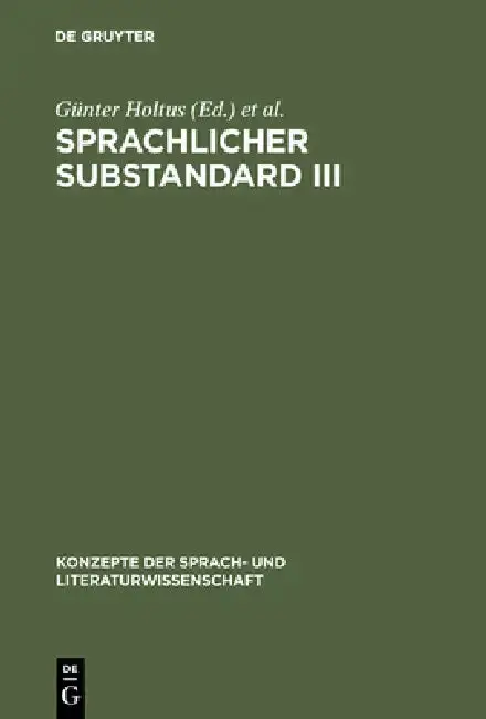 Cover of Sprachlicher Substandard III