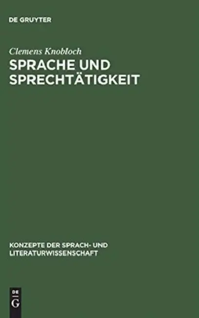 Cover of Sprache und Sprechtätigkeit