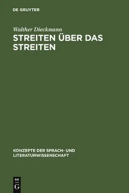Cover of Streiten Uber Das Streiten