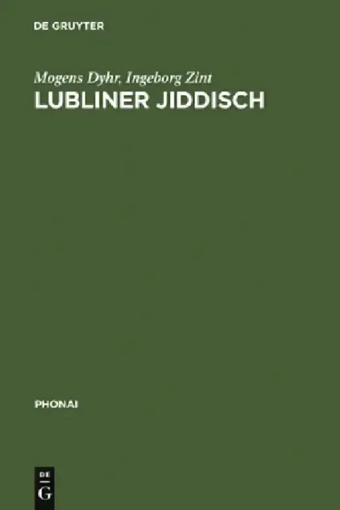 Cover of Lubliner Jiddisch