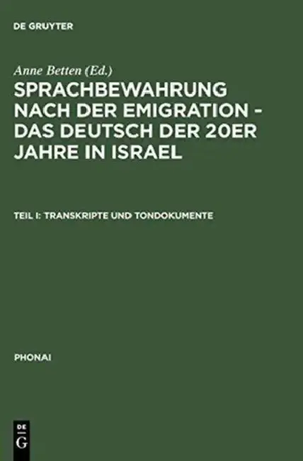 Cover of Transkripte und Tondokumente