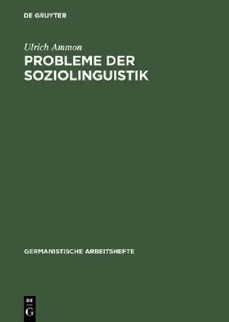 Cover of Probleme der Soziolinguistik
