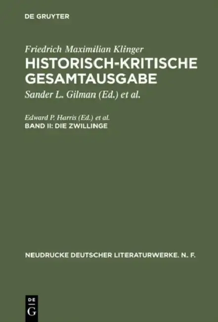 Cover of Historisch-Kritische Gesamtausgabe, Band II, Die Zwillinge