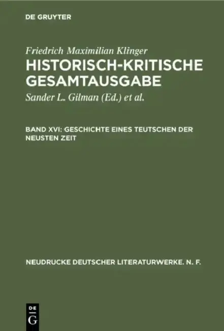 Cover of Geschichte Eines Teutschen Der Neusten Zeit