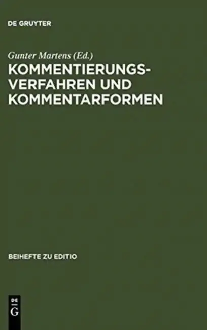 Cover of Kommentierungsverfahren und Kommentarformen