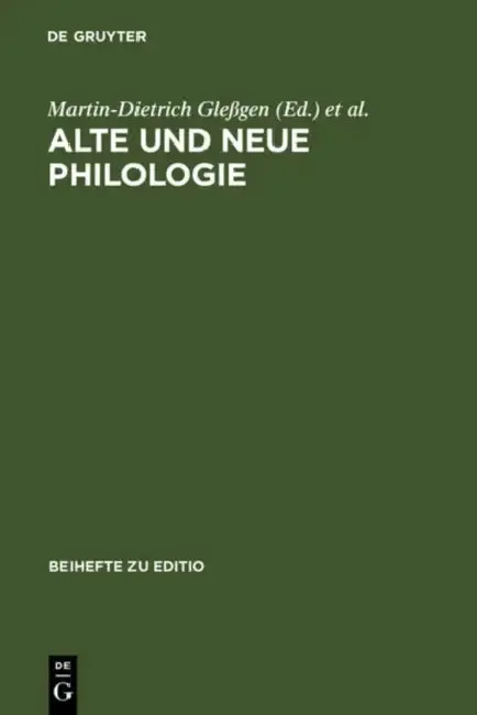 Cover of Alte und neue Philologie