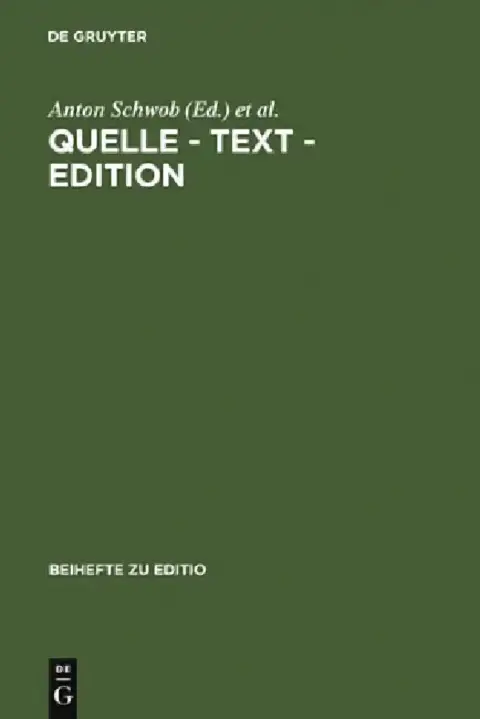 Cover of Quelle - Text - Edition