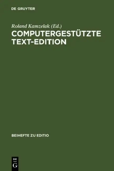 Cover of Computergestützte Text-Edition