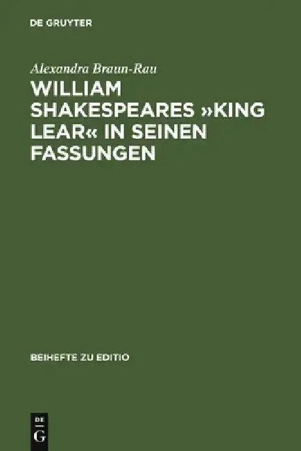 Cover of William Shakespeares »King Lear« in Seinen Fassungen
