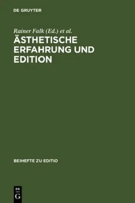 Cover of Ästhetische Erfahrung und Edition