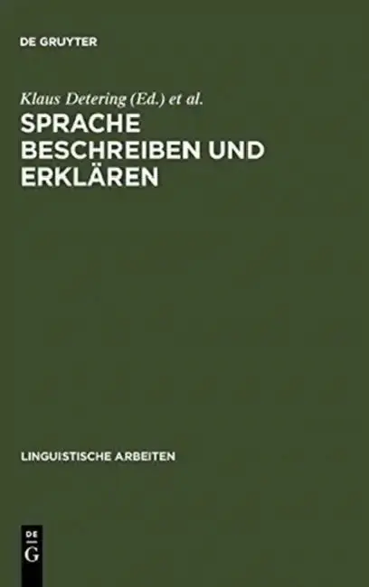 Cover of Sprache beschreiben und erklären