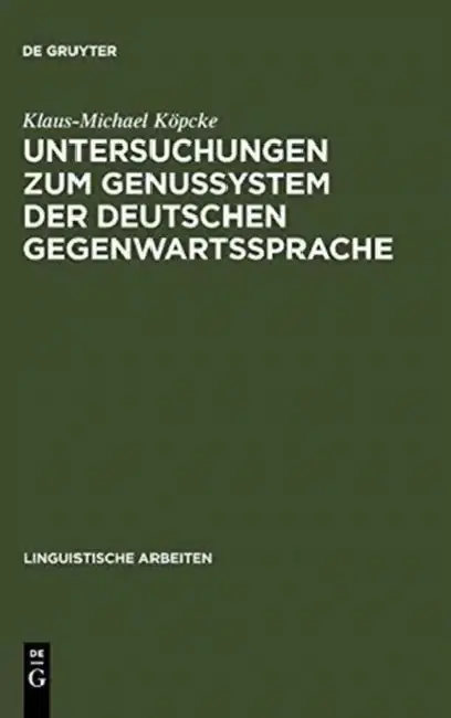 Cover of Untersuchungen Zum Genussystem Der Deutschen Gegenwartssprache