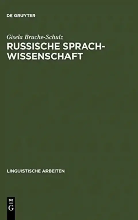 Cover of Russische Sprachwissenschaft