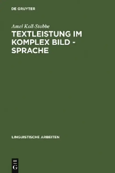 Cover of Textleistung im Komplex Bild - Sprache