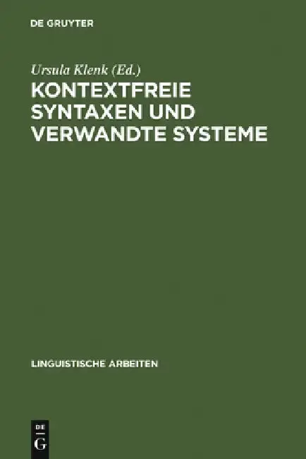 Cover of Kontextfreie Syntaxen und verwandte Systeme