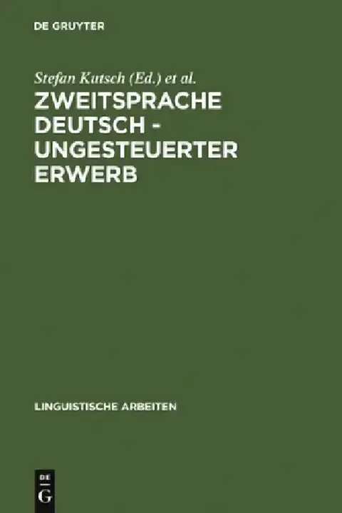 Cover of Zweitsprache Deutsch - ungesteuerter Erwerb