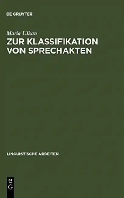 Cover of Zur Klassifikation Von Sprechakten