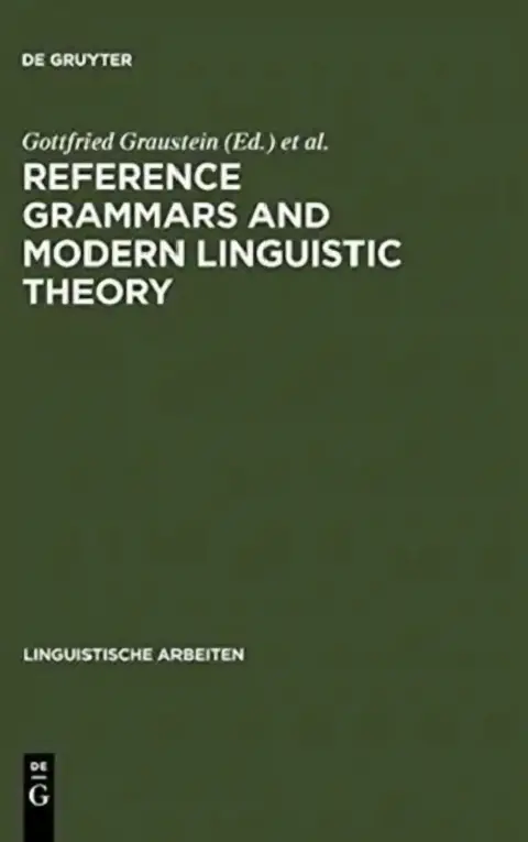 Cover of Reference Grammars and Modern Linguistic Theory