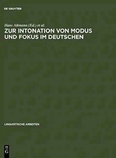 Cover of Zur Intonation von Modus und Fokus im Deutschen