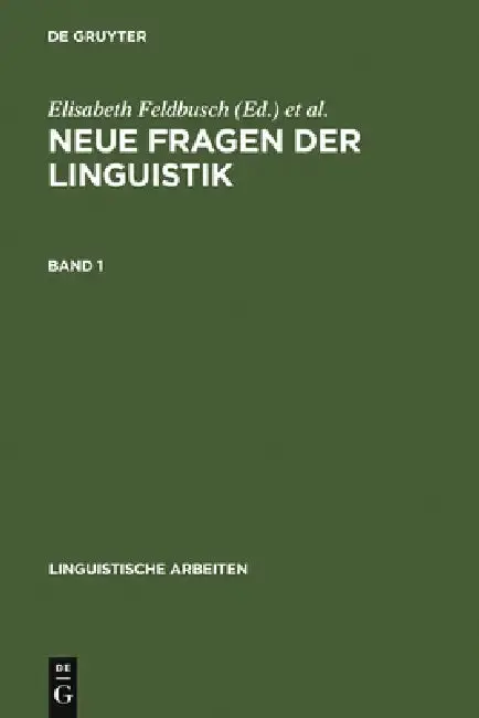 Cover of Neue Fragen der Linguistik